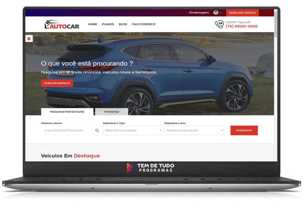 Classificado AutoCar Pagina Principal