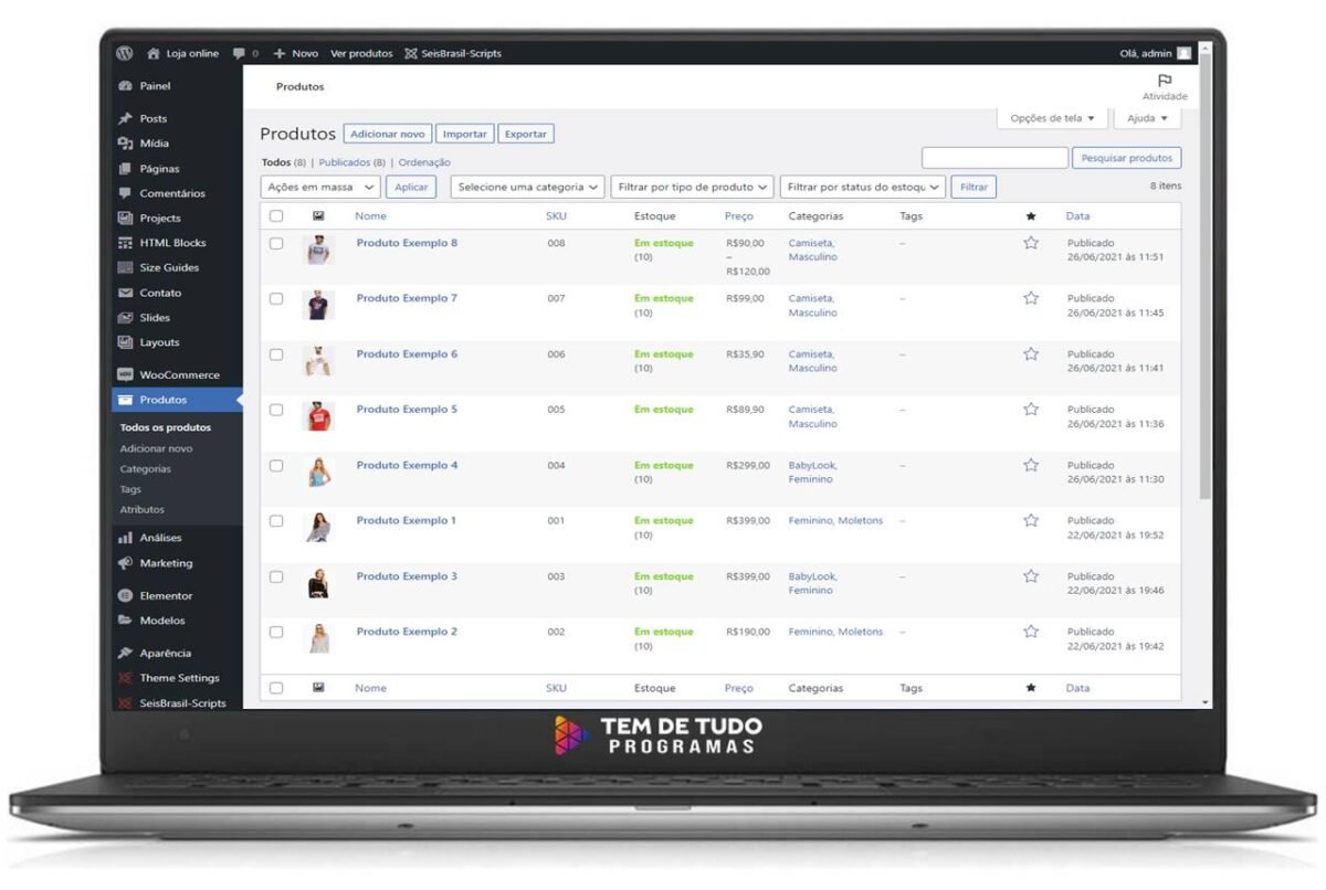 Loja Virtual Para Produtos de Vestuario Pronta para Vender 2 Loja Virtual Para Produtos de Vestuário Pronta para Vender