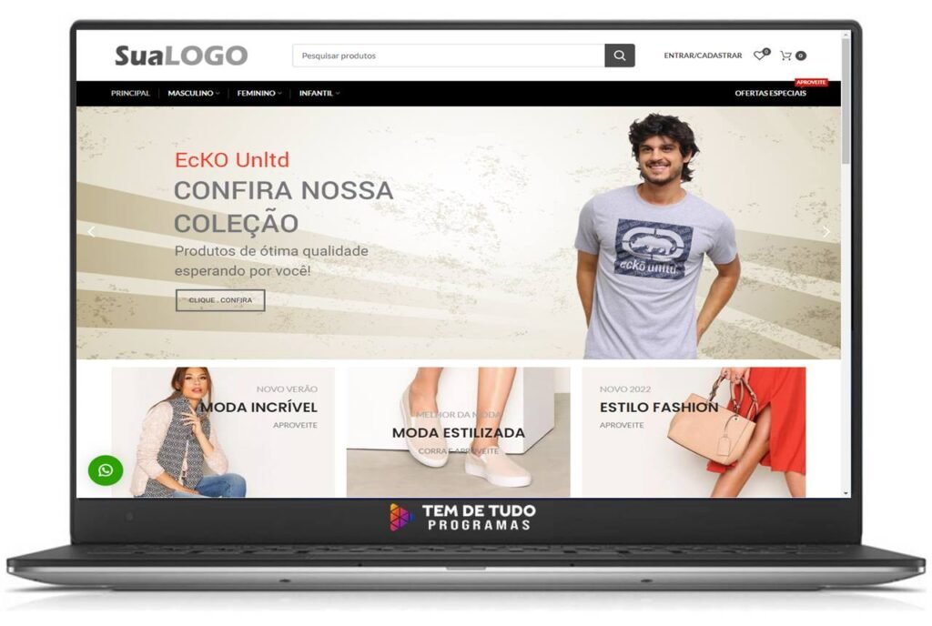 Loja Virtual Para Produtos de Vestuario Pronta para Vender 3 Reinterprets the classic bookshelf