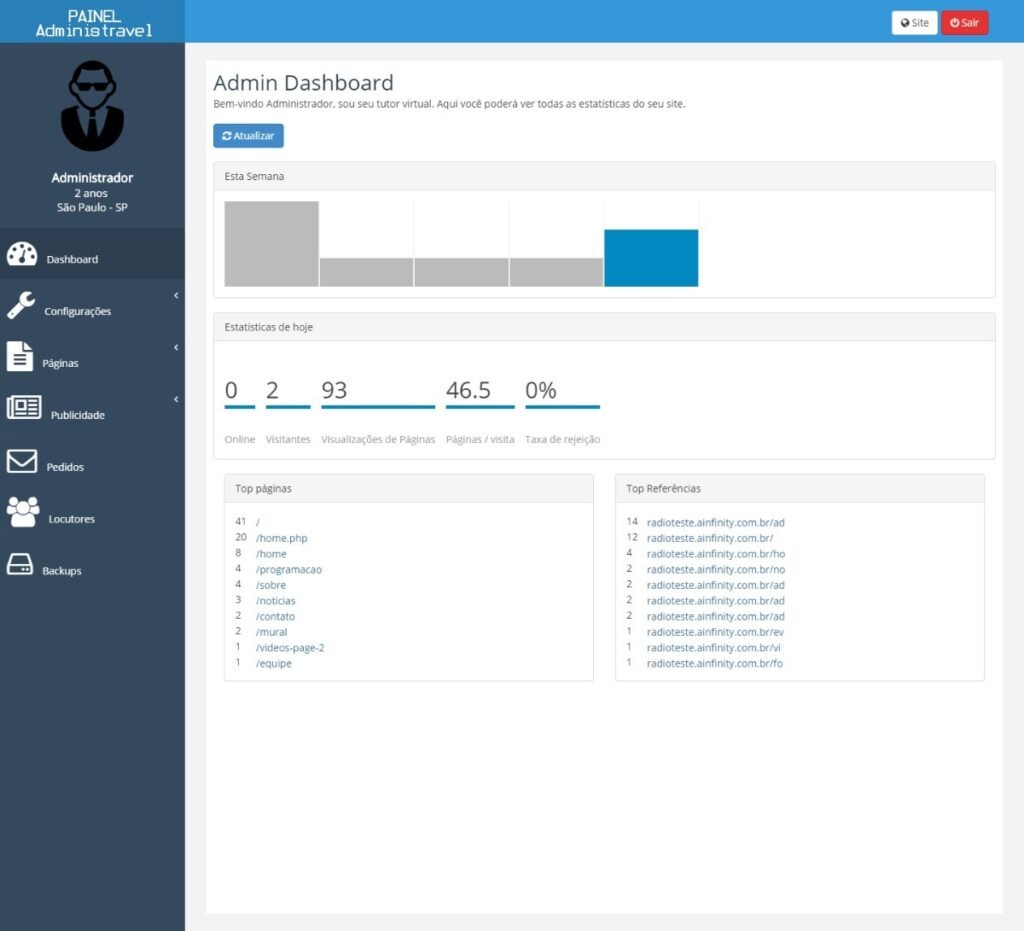 script para web radio site responsivo e administravel 4 Pagina Principal
