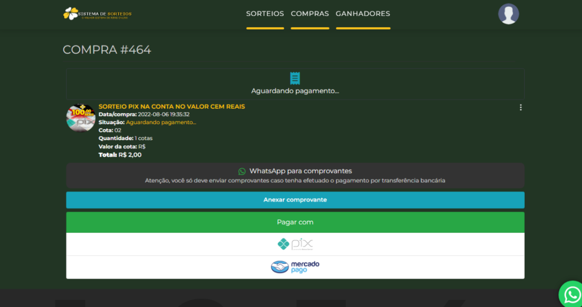Banner Rifa criacao de sites Loja Cabanascuba Atualizado 07 32142 zoom 1 Script de Rifas com Pix dinâmico QR Code e Baixa Automática de pagamentos