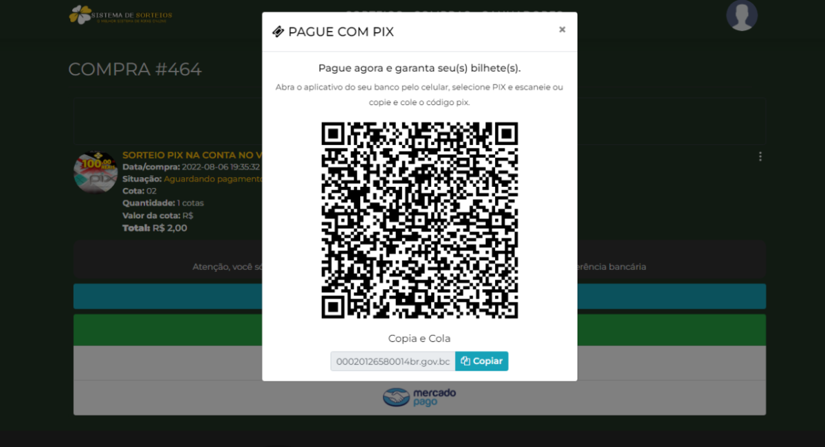 Banner Rifa criacao de sites Loja Cabanascuba Atualizado 08 00848 zoom 1 Script de Rifas com Pix dinâmico QR Code e Baixa Automática de pagamentos