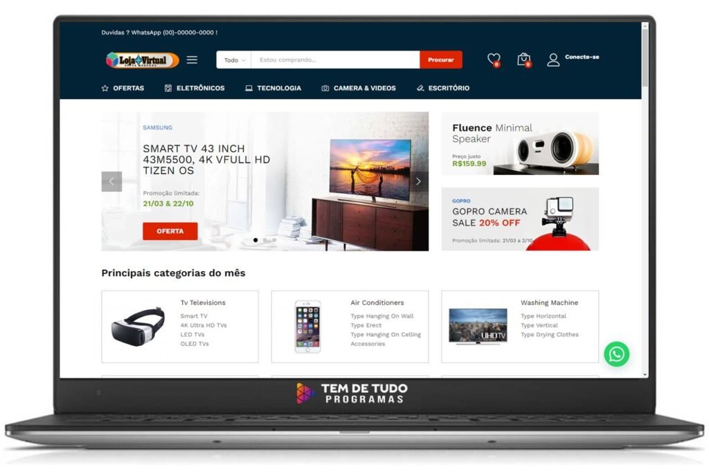Loja Virtual Para Produtos Eletronicos 2 Pagina Principal