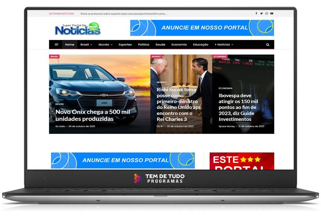 Portal de Noticias Automaticas em Wordpress 1 Pagina Principal