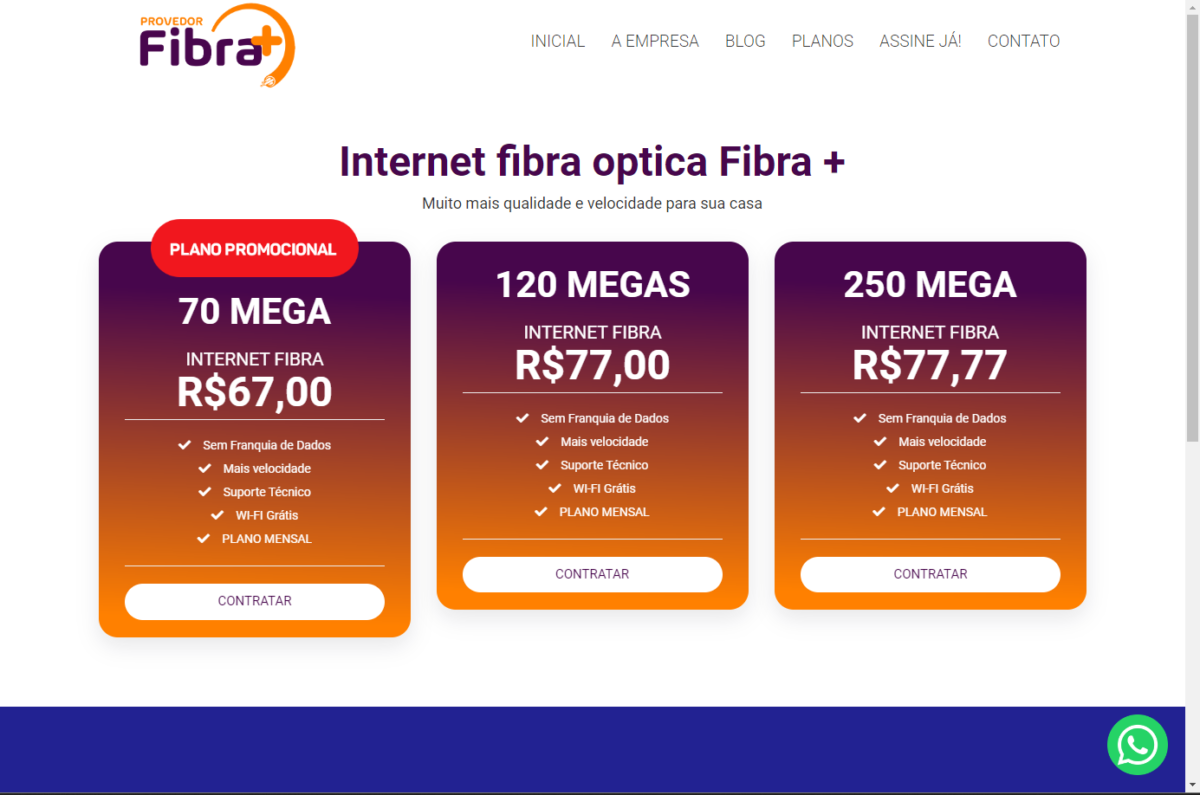 Site para Provedores de Internet 100 responsivo em PHP MySQL 2 Site para Provedores de Internet 100% responsivo em PHP MySQL