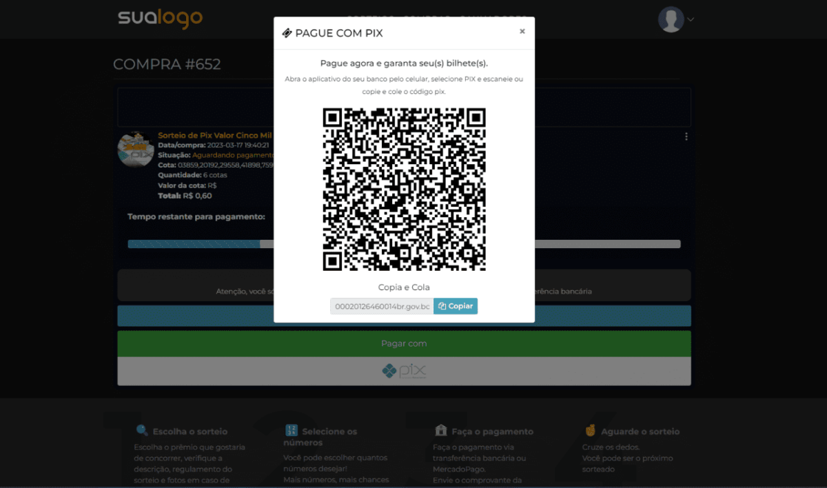 Script de Rifas com Fazendinha Pix dinamico QR Code e Baixa Automatica 2 Script de Rifas com Fazendinha Pix dinâmico QR Code e Baixa Automática