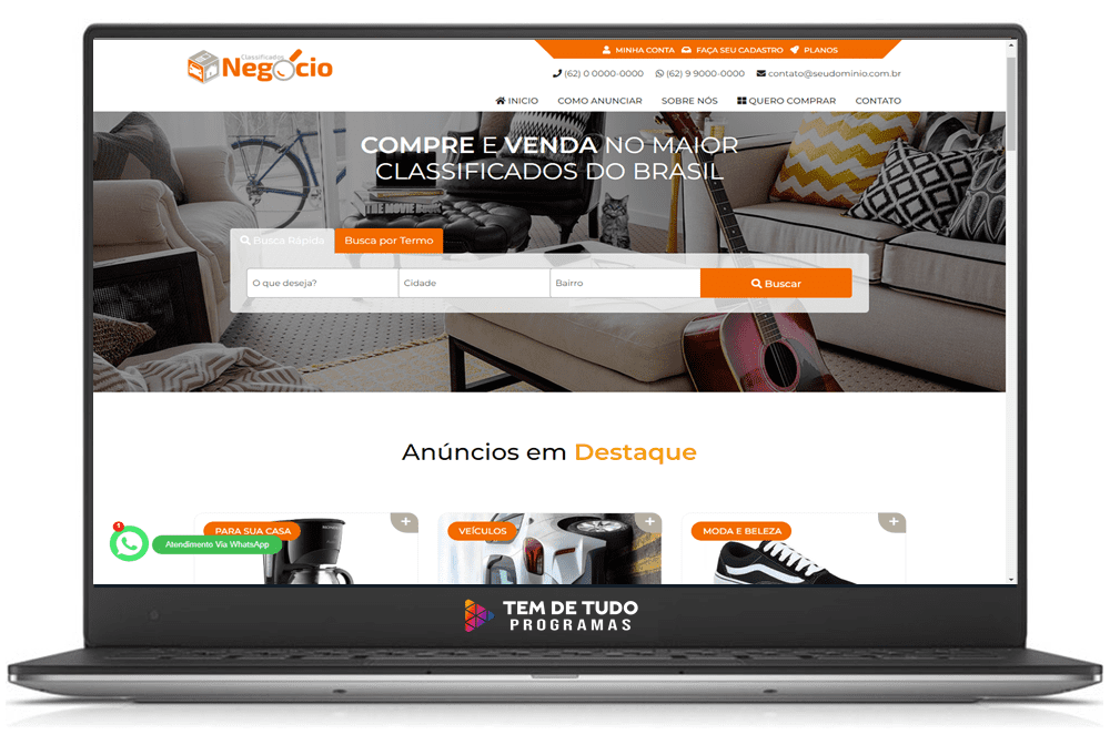 Script Plataforma de Classificados em PHP com Mercado Pago 6 Pagina Principal