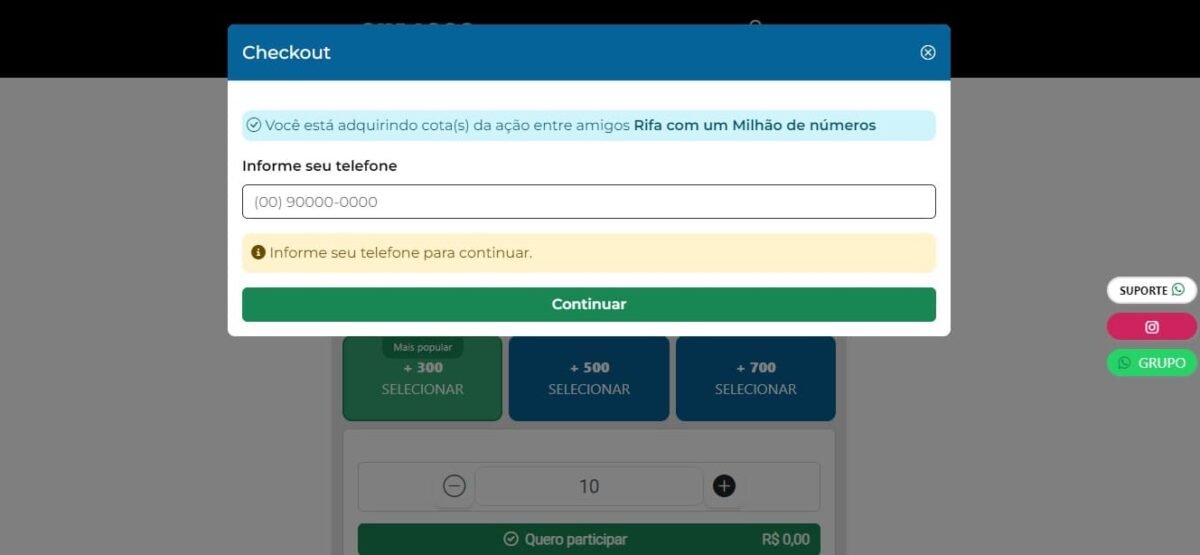 Script Rifa Premium em Php Laravel 1 Milhao de Numeros e Afiliados 3 Script Rifa Premium em Php Laravel - 1 Milhão de Números e Afiliados
