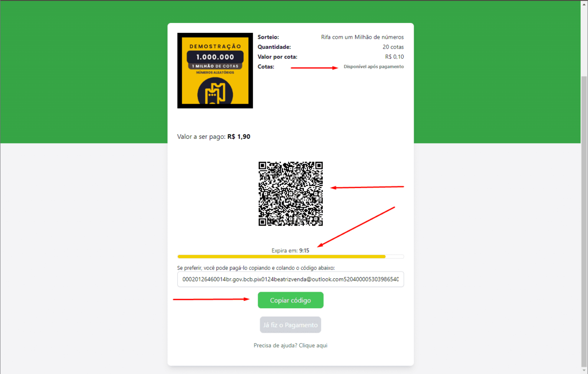 Script Rifa Premium em Php Laravel 1 Milhao de Numeros e Afiliados 7 Script Rifa Premium em Php Laravel - 1 Milhão de Números e Afiliados