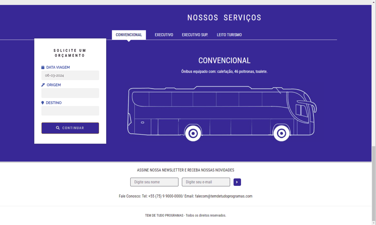 Site para Transportes e Agencias de Viagens 100 responsivo em PHP MySQL 4 Site para Transportes e Agências de Viagens 100% responsivo em PHP MySQL